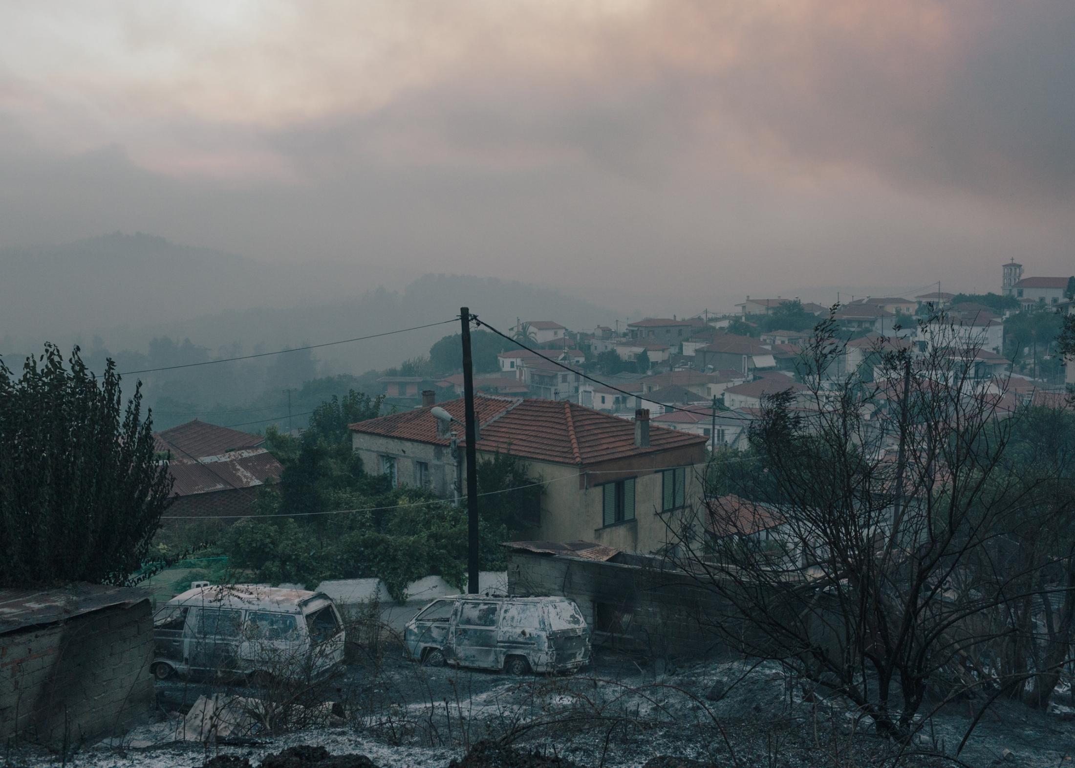 Evia Aftermath  - Waldbrände auf der Halbinsel Evia in Griechenland im...