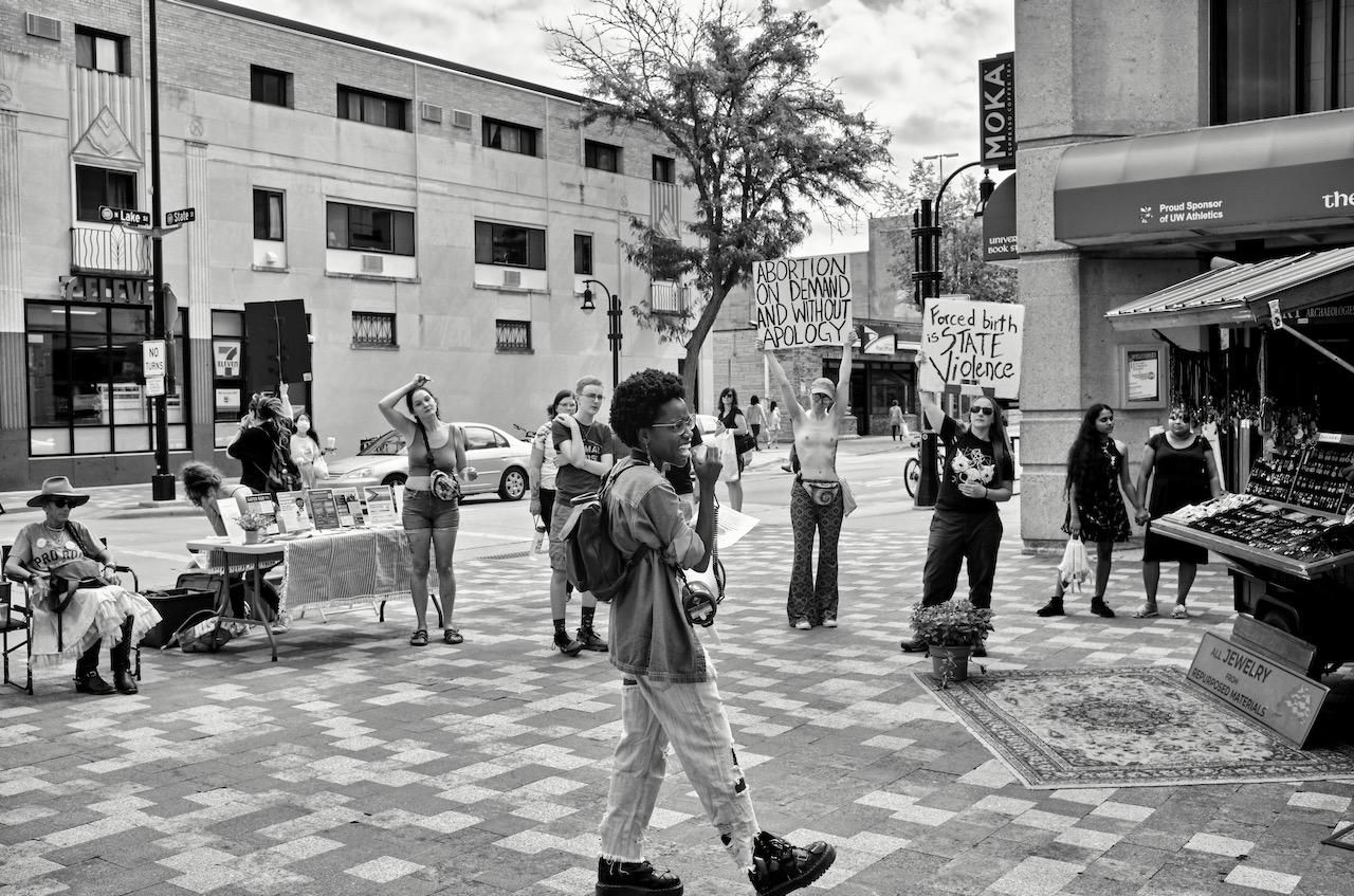 Abortion Rights Speak-Out and March (B&W) -   