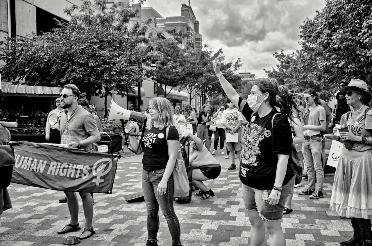 Abortion Rights Speak-Out and March (B&W) -   