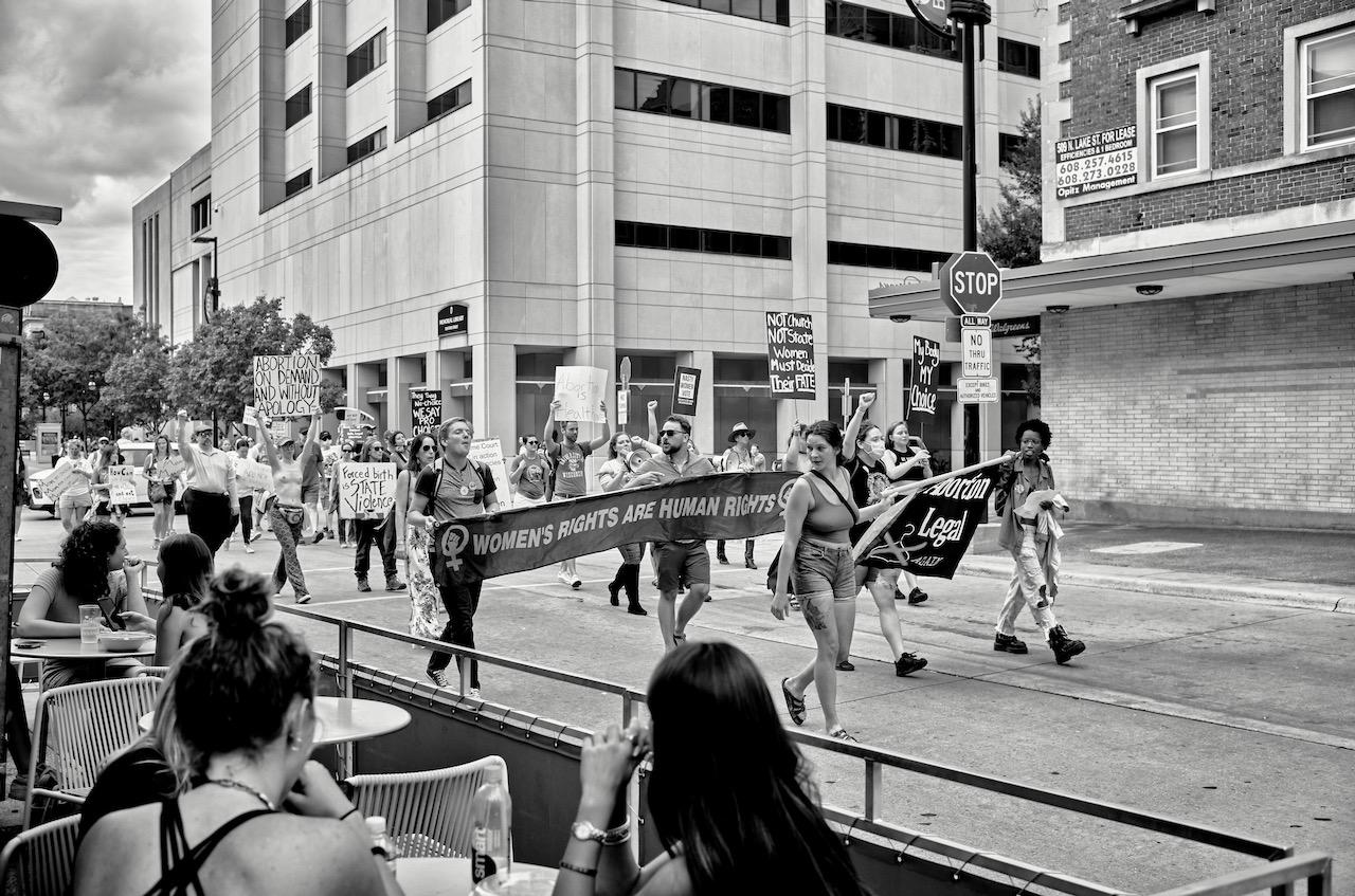 Abortion Rights Speak-Out and March (B&W)