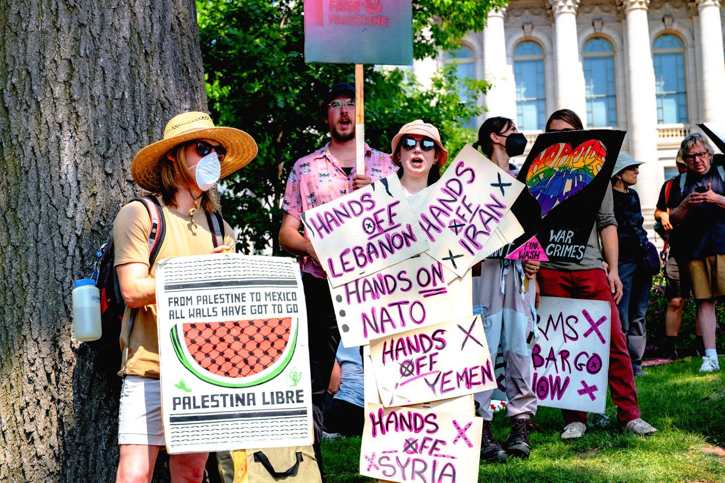 Palestinian Solidarity Contingent at Madison's “No Kings” March and Rally