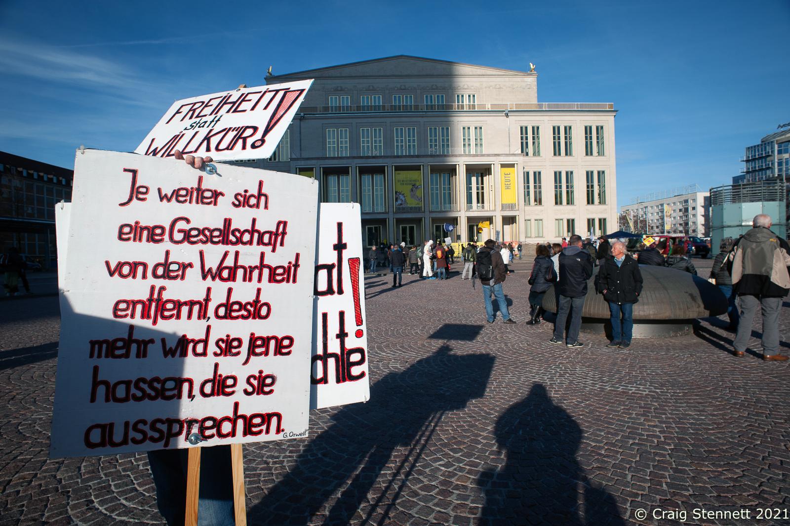 Querdenken Demo, Leipzig. 6th November 2021-For Getty Images