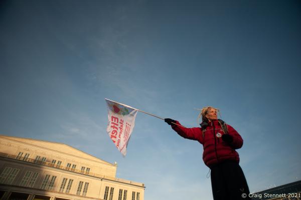Image from Querdenken Demo, Leipzig. 6th November 2021-For Getty Images - LEIPZIG, GERMANY-NOVEMBER 06: A demonstration held by...