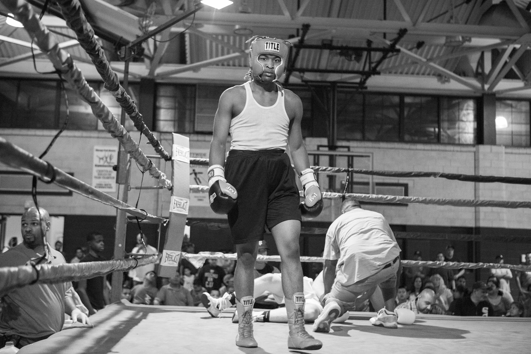 10 years in a boxing gym - Terrence, after knocking out his opponent during the...