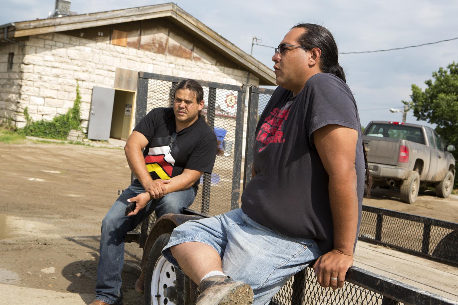 Along the Keystone Pipeline - JULY 10, 2014, Rosebud Reservation, South Dakota: Wayne...