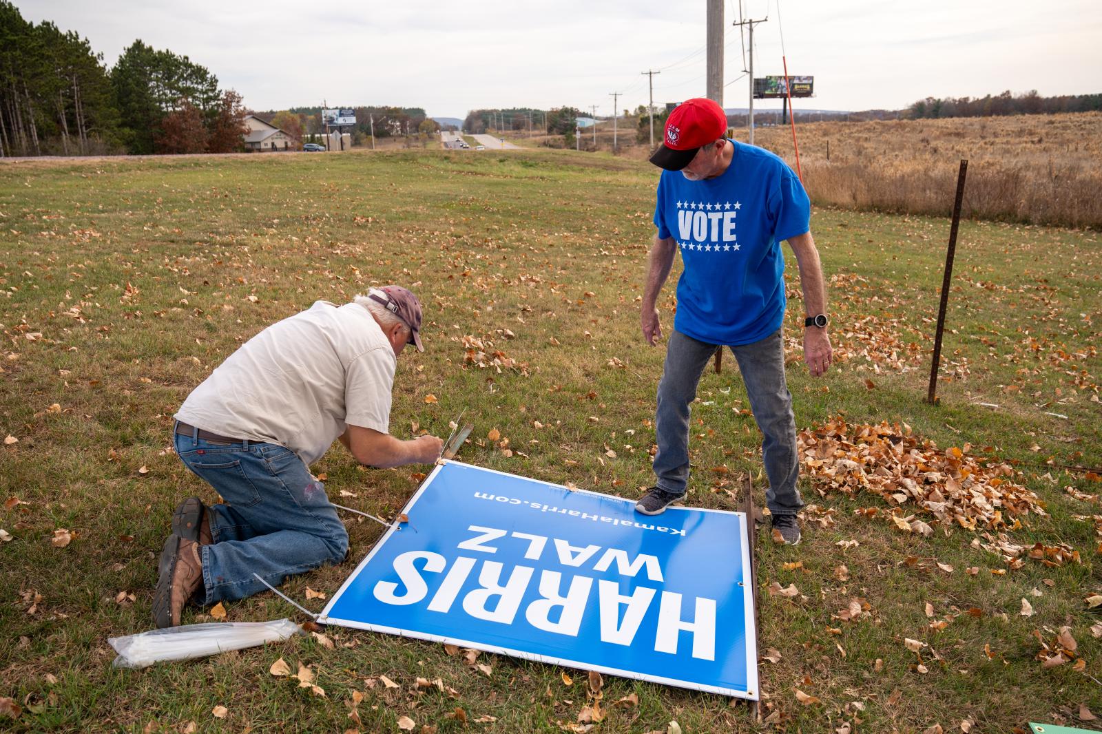 Democrat volunteers for the Har...(Photo by Jean-Marc Giboux) usa