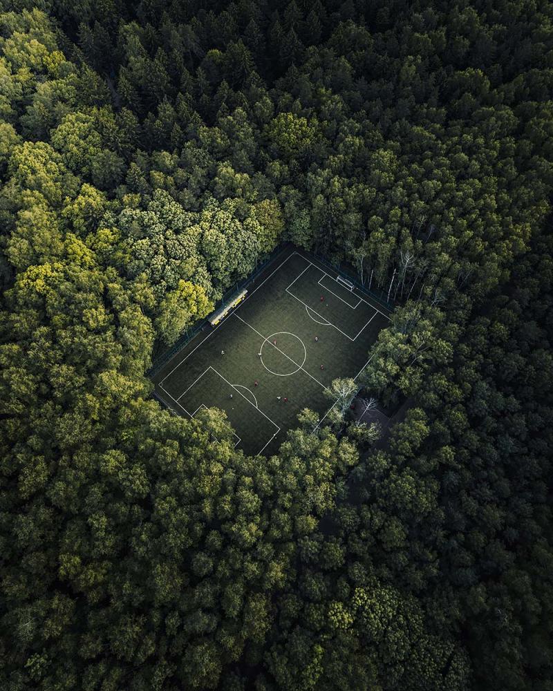 Football field in the woods in ...9; &copy; Vitaly Golovatyuk
