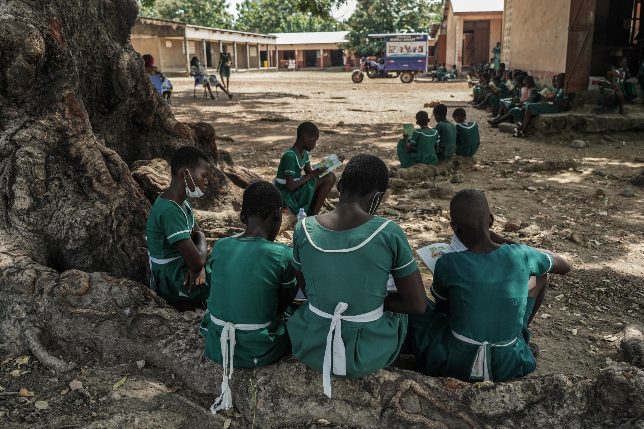 Tales Under the Baobab Tree - Students of Azenab Girls Primary School read books they...