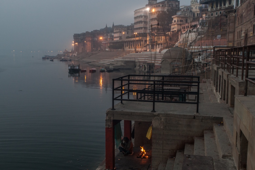 Morning scene on the ghats, Varanasi