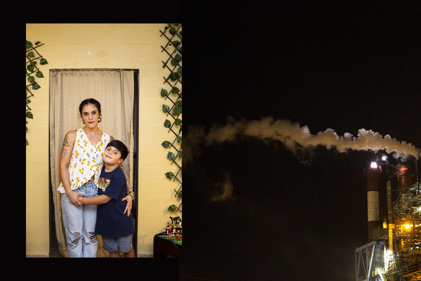 For NYTimes: Power Outages in P.R. - Ashlee Vega and her son, Sebastián, pose for a portrait at their home in Aguadilla, P.R., on...