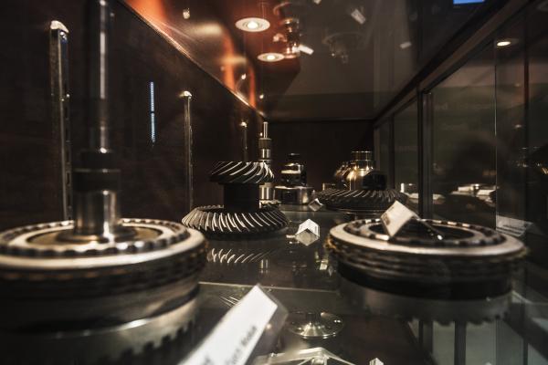 Image from Magna Factory - Parts made in factory are seen on display at the Linamar...