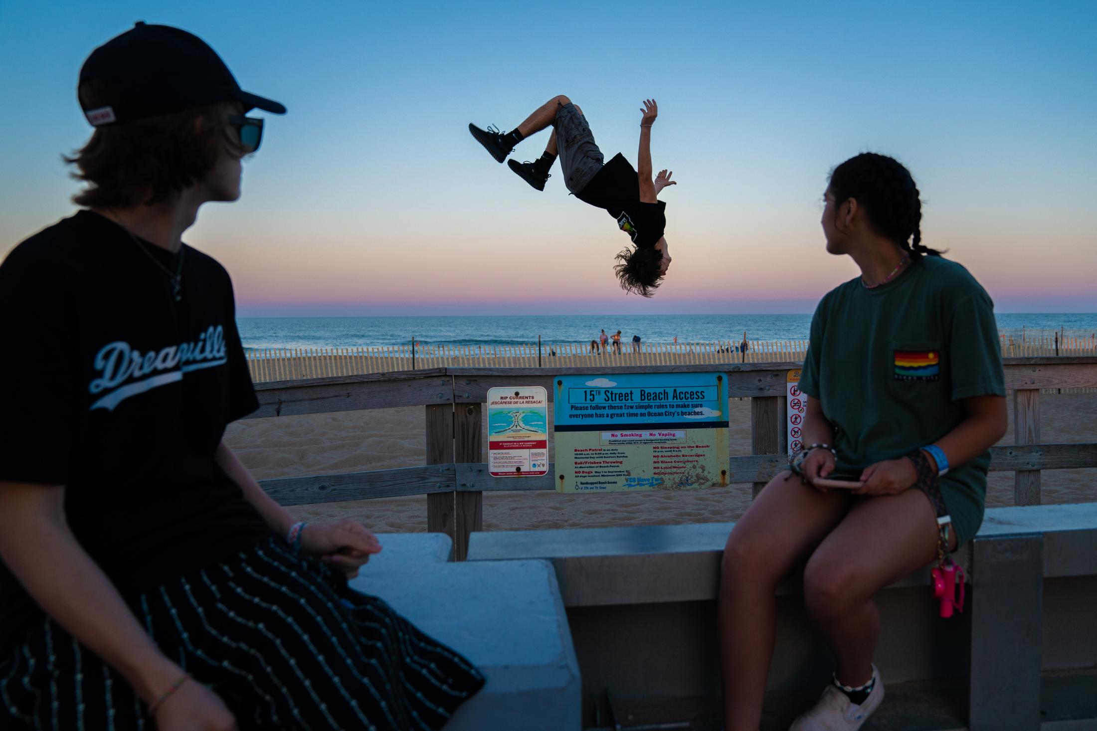 People enjoy their time on the Boardwalk in Ocean City, MD on June 16, 2021.