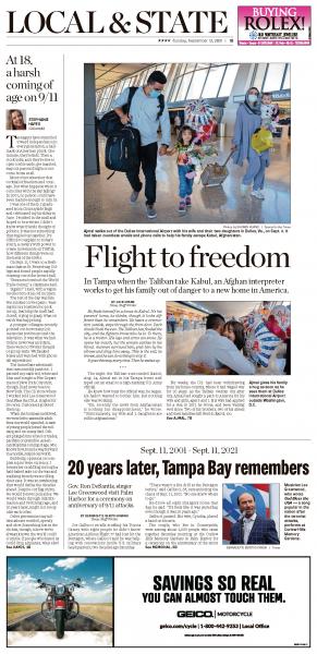 Image from Tear Sheets -    For  Tampa Bay Times       He was in Tampa. His family...