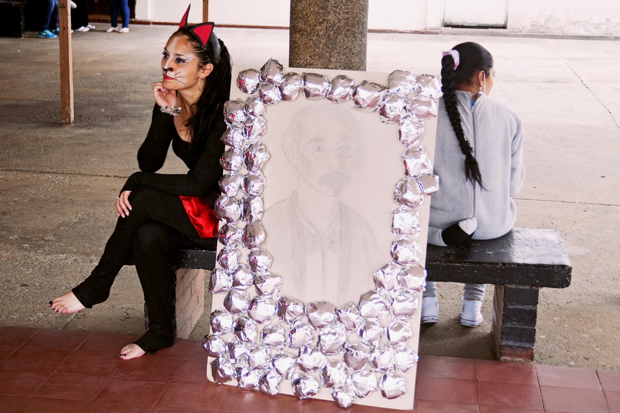 Beauty Contest in "El Buen Pastor" Jail - Bogotá, Colombia. An inmate of the "El Buen...