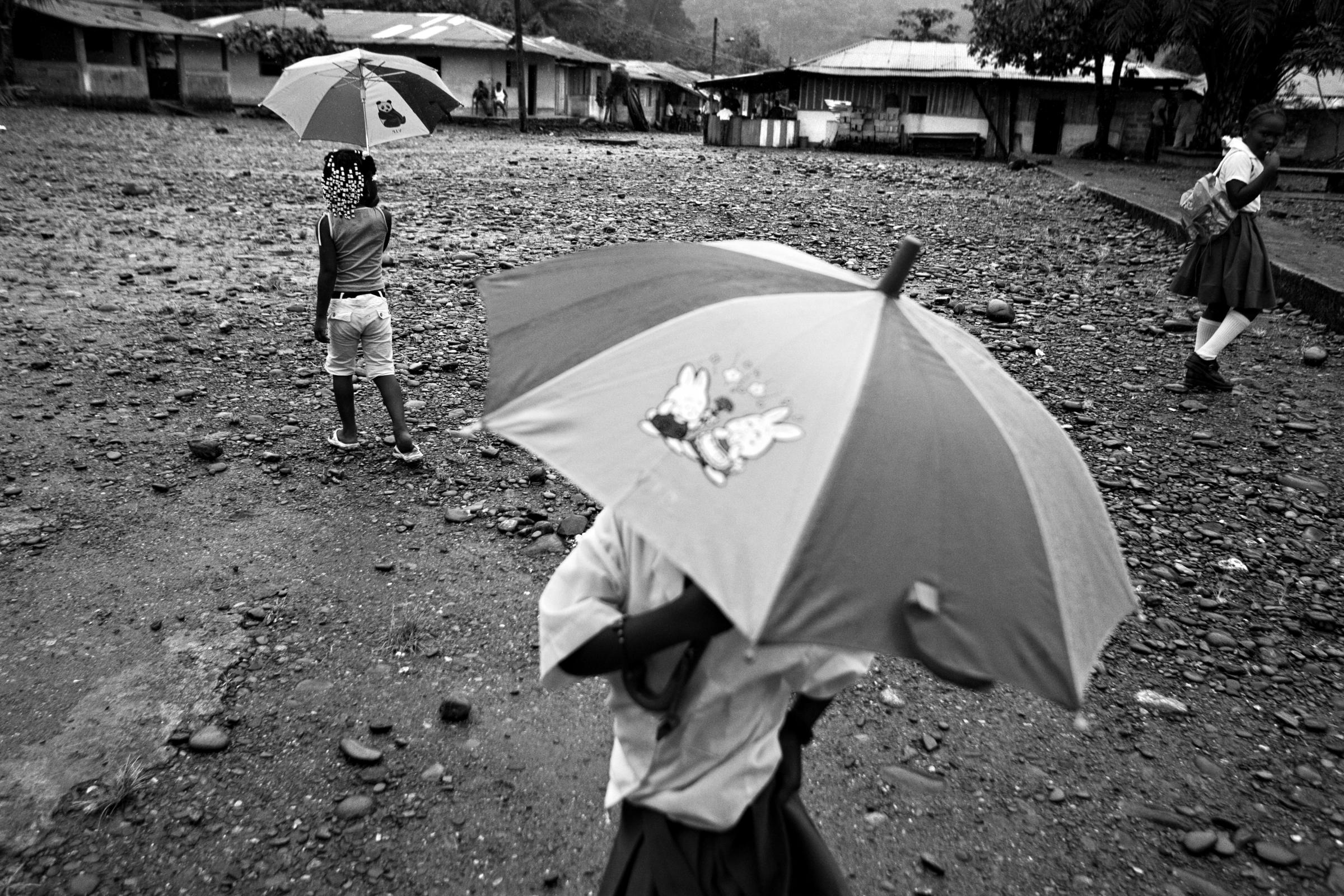 Forced Displacement in Chocó - Sipí, Chocó, Colombia. Children leaving...