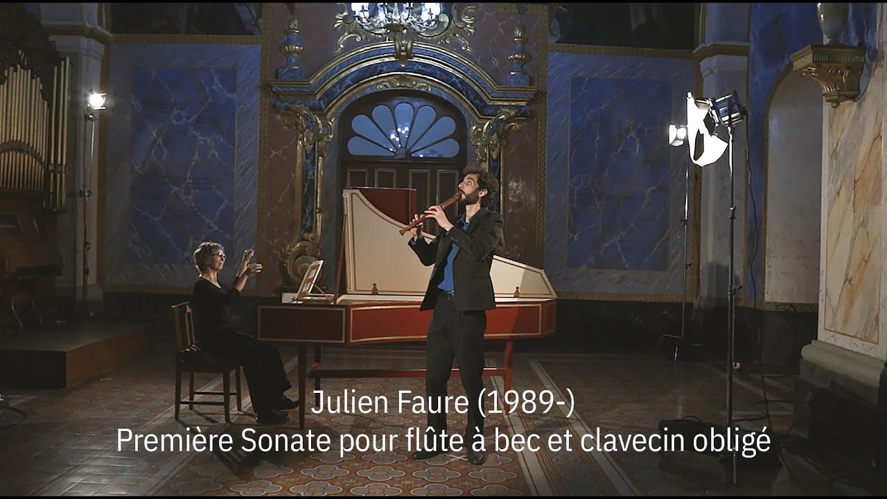 Thumbnail of Julien Faure - Première Sonate pour flûte à bec et clavecin obligé
