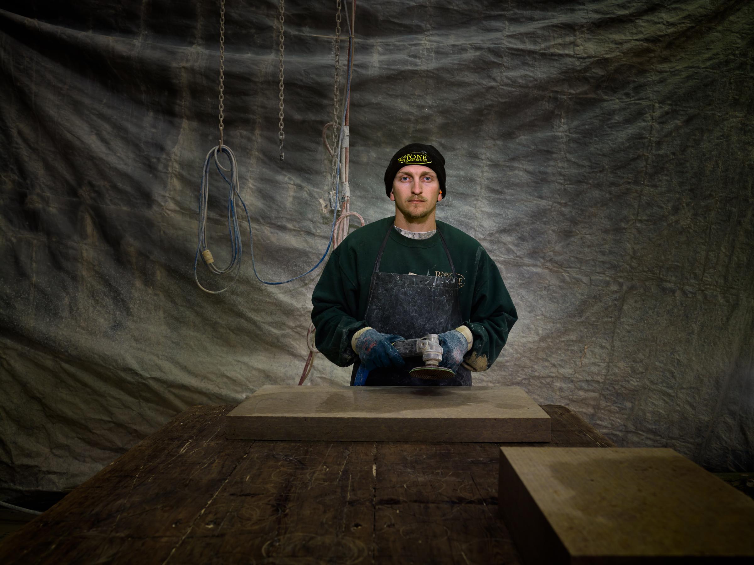 BLUE - A Portrait of the American Worker - 6834 &bull; Tim - Stone Polisher - Somerset, Wisconsin