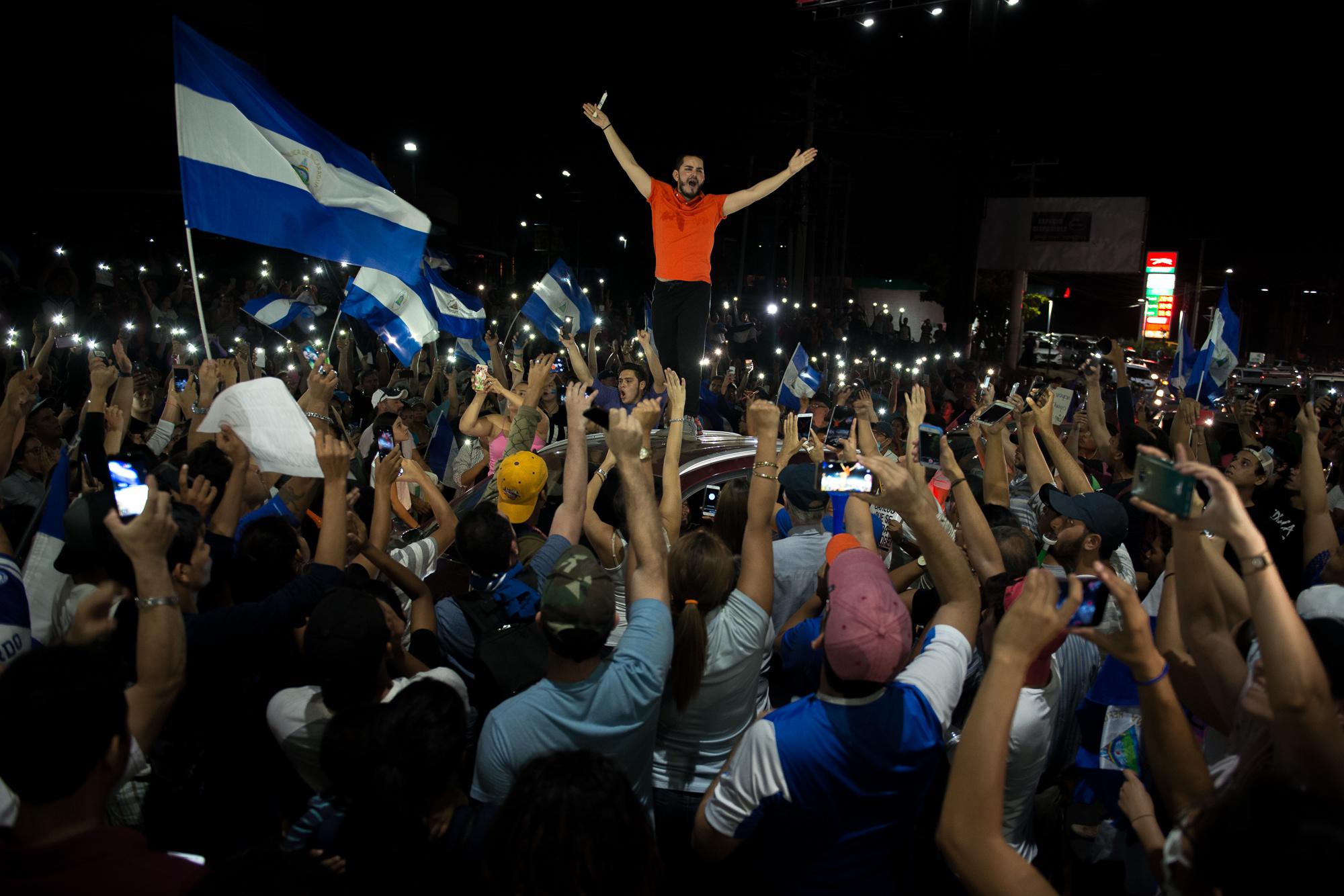 SOS Nicaragua - Protesters took to the streets of Managua, Nicaragua on...