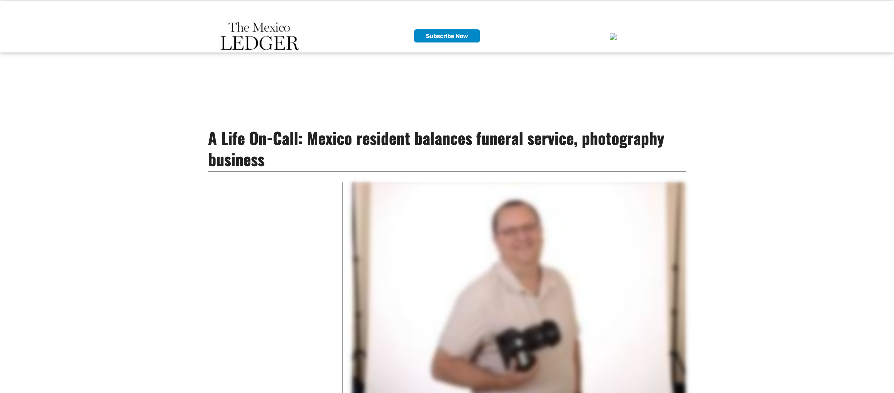 A Life On-Call: Mexico resident balances funeral service, photography business