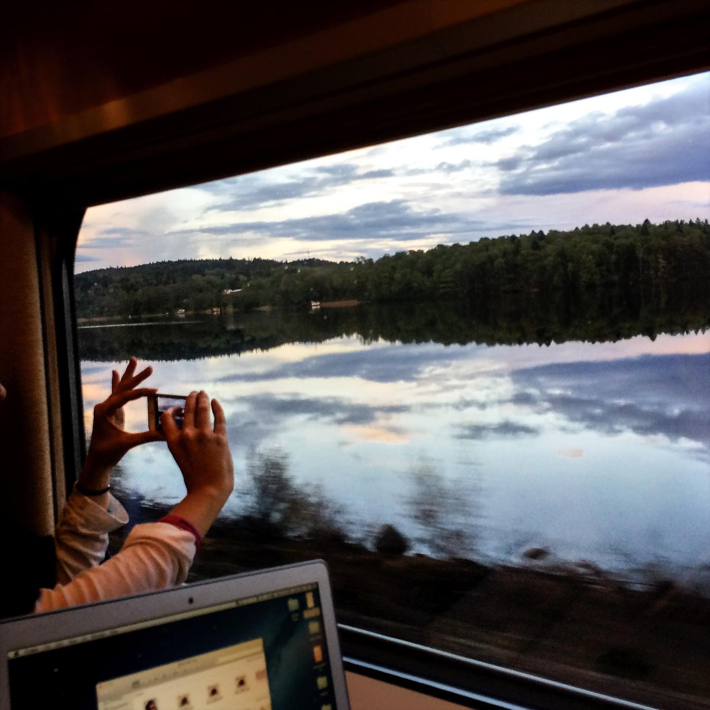 On a train in Western Sweden.&nbsp;