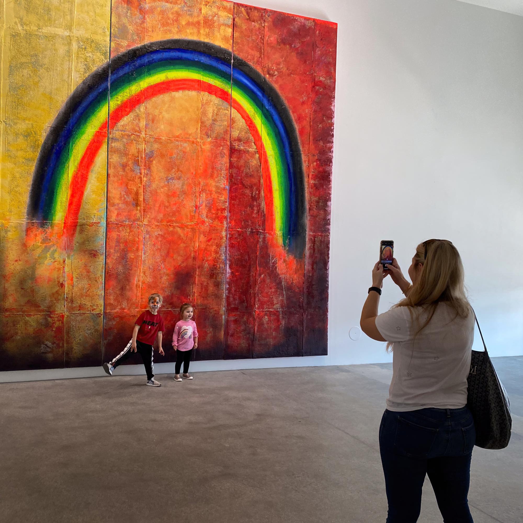 Viewing Art - Vaughn Spann's Rainbow at the Rubell Museum in Miami....