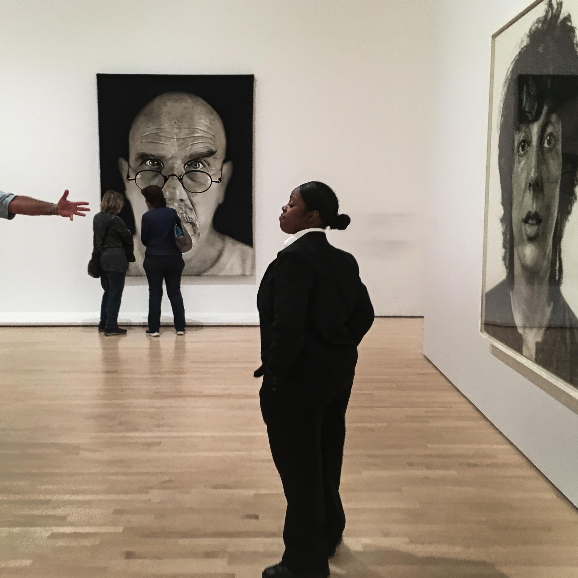 Chuck Close at the San Francisco Museum of Modern Art. 2016