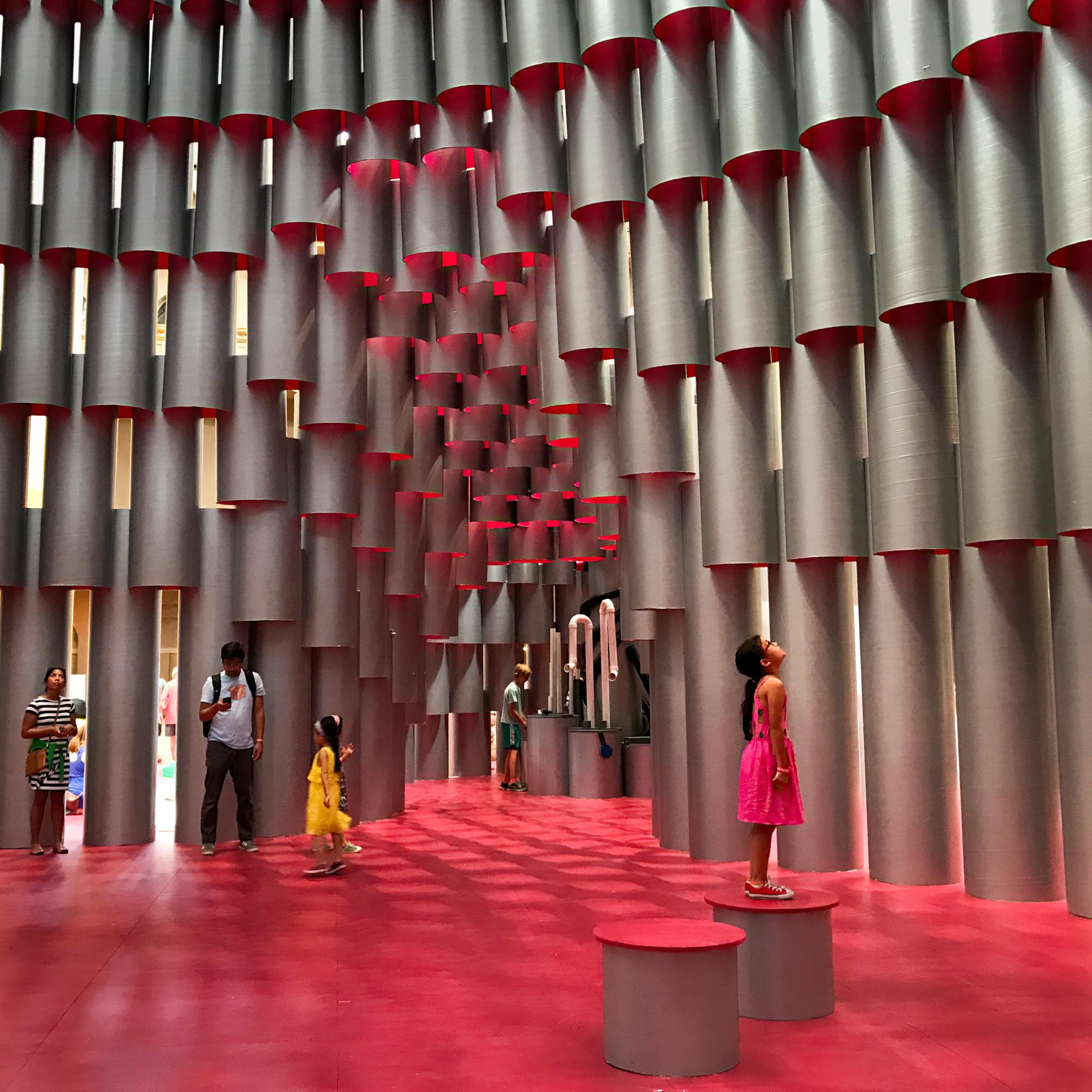 Viewing Art - Tubular installation at the National Building Museum in...