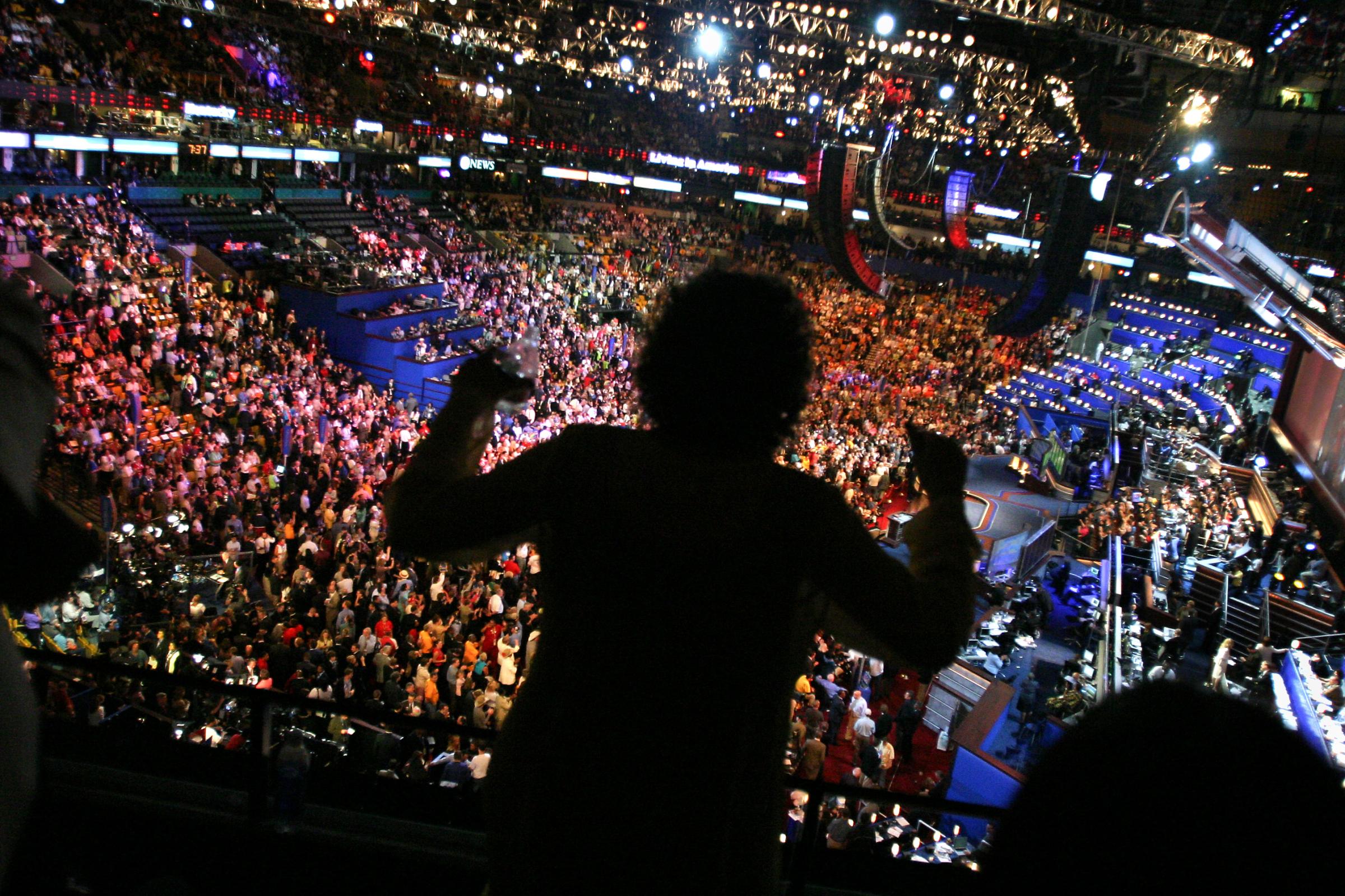 The Political Theater Of The Absurd - Democratic National Convention in Boston, Mass.,...