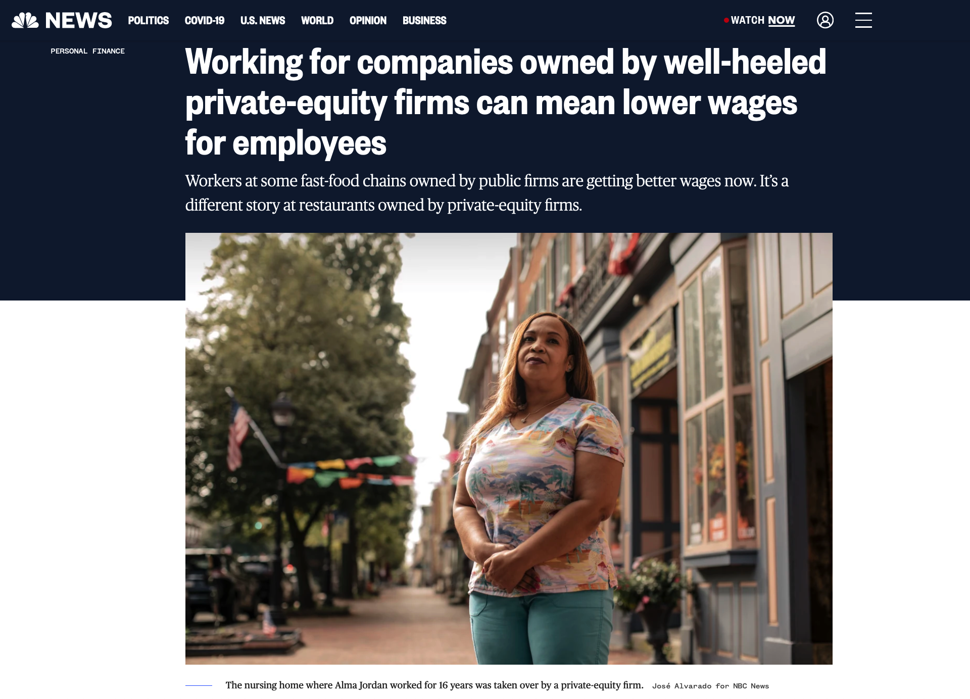 for NBC News: Working for companies owned by well-heeled private-equity firms can mean lower wages for employees