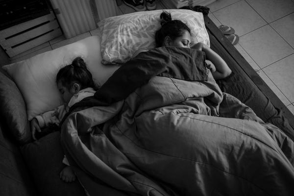 SUBSTITUTE MOTHER - Siomara and Nicole sleep together since they are mother and daughter, their house has only one...