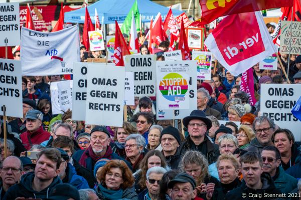 Omas Gegen Rechts-Ost - ERFURT, GERMANY-MAY 01: Omas gegen Rechts (Grannies...