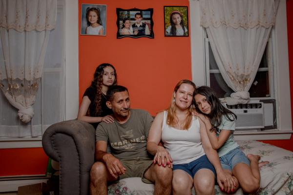 Jose Villegas sits with his wife, Cruz Villegas, and his daughters. &ldquo;The little ones are the priority for me, because in reality, if I didn&rsquo;t have the kids, my brain will be different,&rdquo; Villegas said. &ldquo;I see some stories from people who got separated. I don&rsquo;t want to be in those shoes.&rdquo;