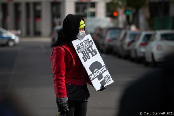 The Gentrification of Berlin.  - BERLIN, GERMANY-APRIL 22: Protesters demonstrate in...