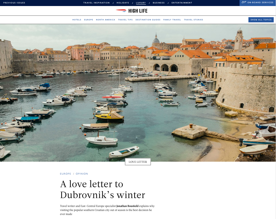 Dubrovnik for BA High Life Magazine - Part 1