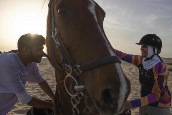 How horseriding has empowered a blind Emirati student - in pictures | Buy this image