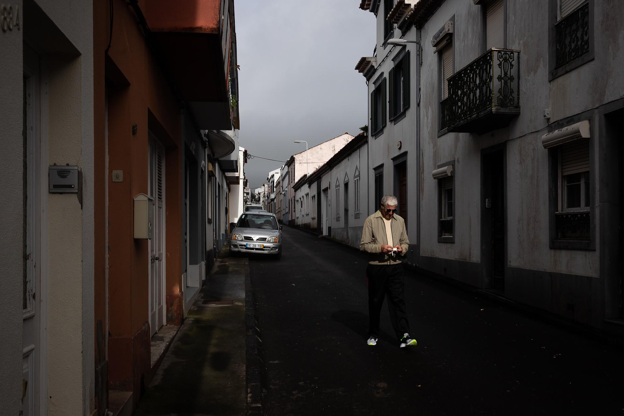 Jorge Machado goes on his morning walk routine around the streets of Ponta Delgada, Azores,...