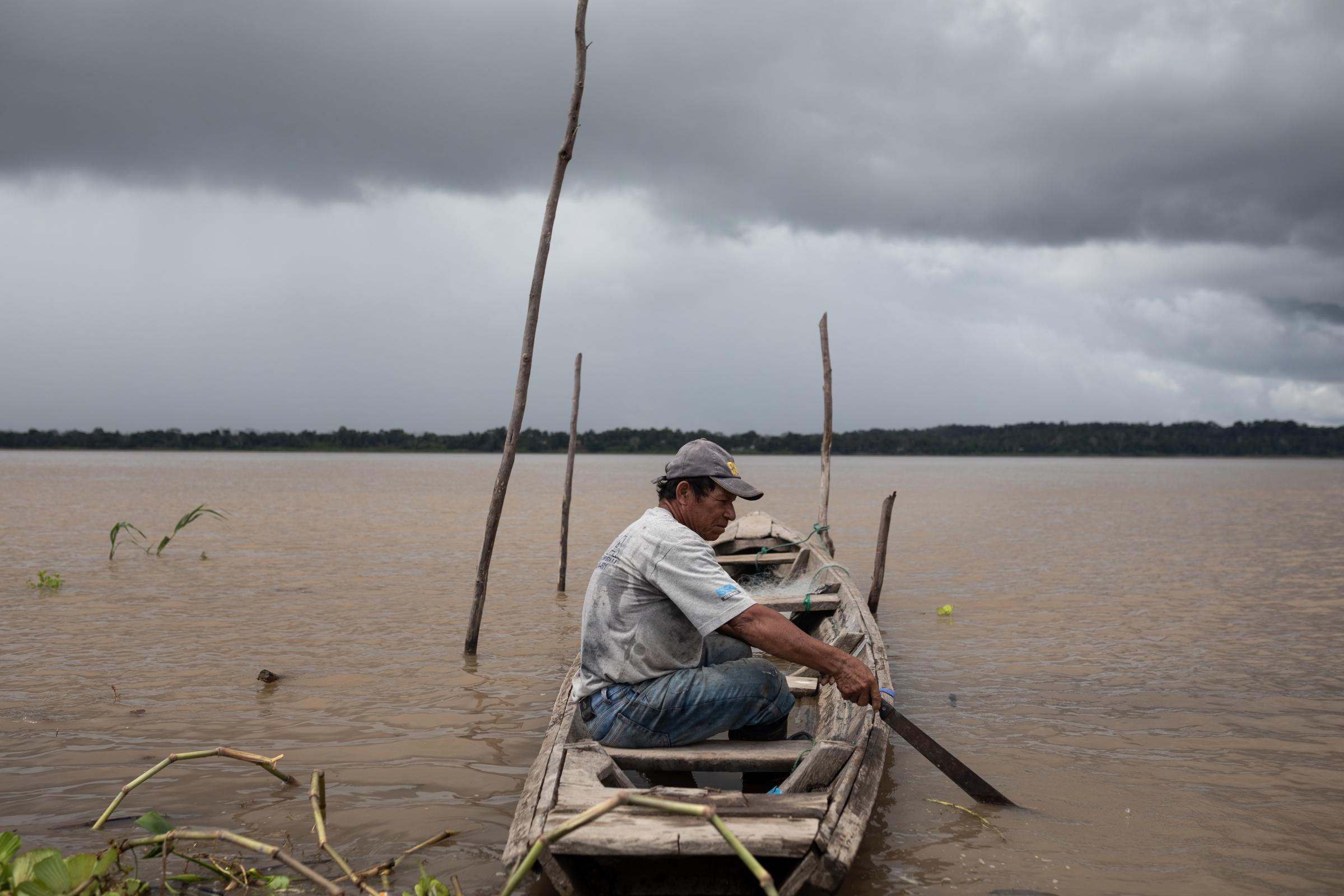 Vaccinators in Peru's Amazon are challenged by religion, rivers and a special tea - Juvencio Curi (57) member of the Amazonian indigenous community of Surica&ntilde;o in...
