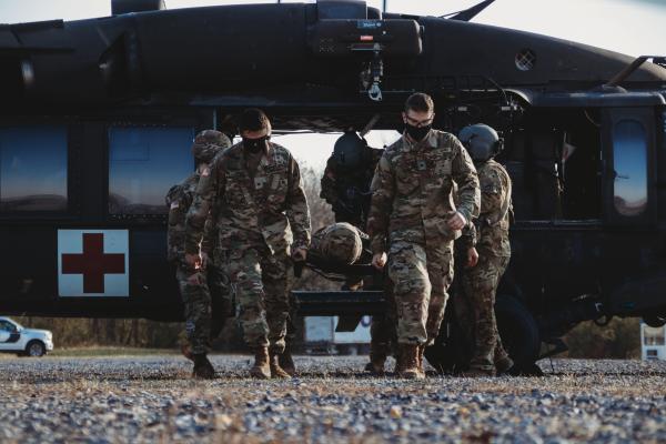 Cadet Covid - On November 6th, the Army ROTC program was visited by a local medical evacuation National Guard...