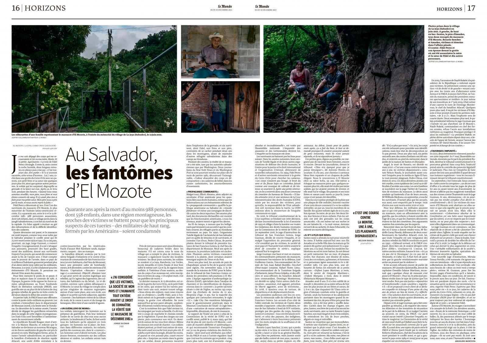 The El Mozote Massacre for Le Monde
