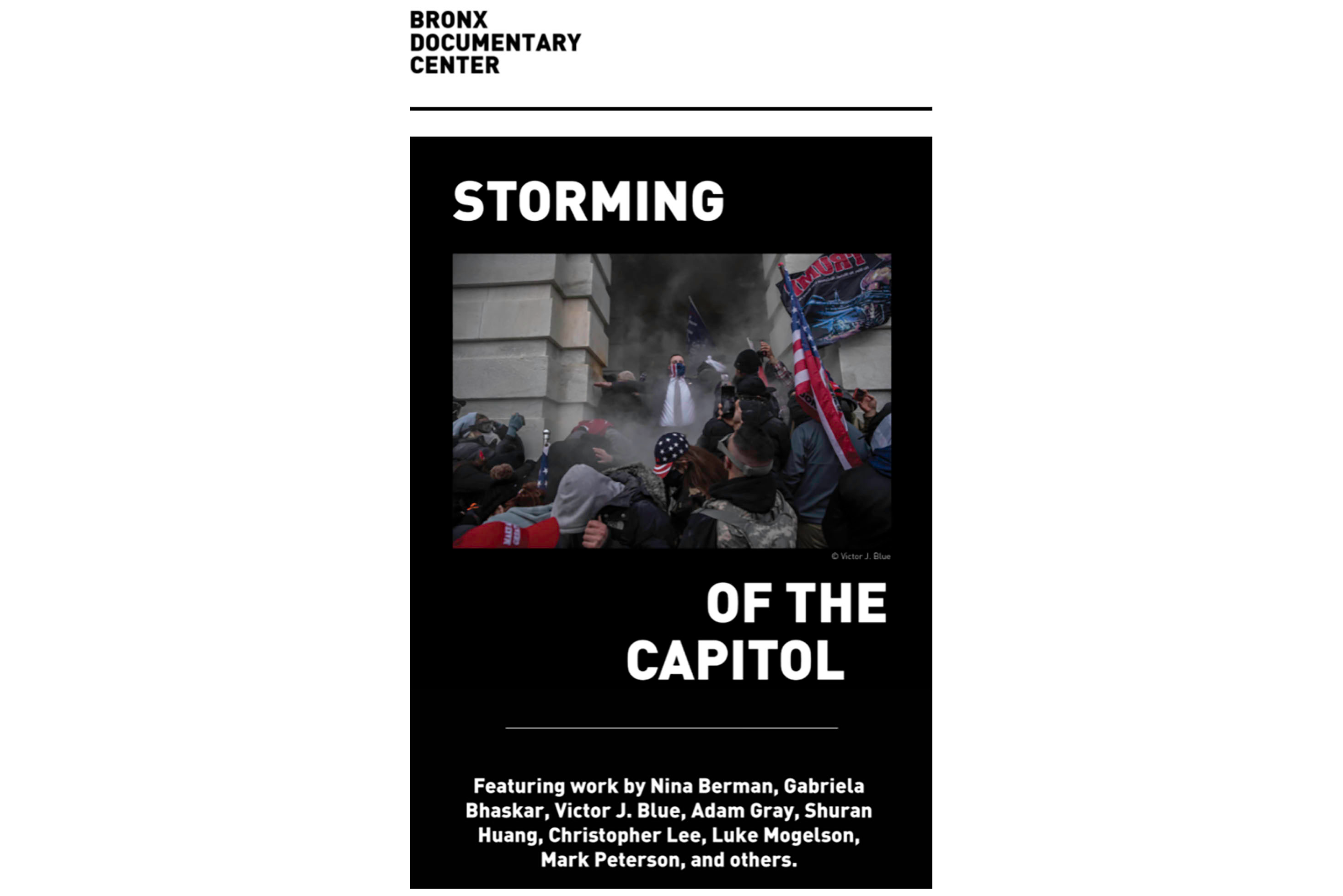 "Storming of the Capitol" Exhibition at Bronx Documentary Center