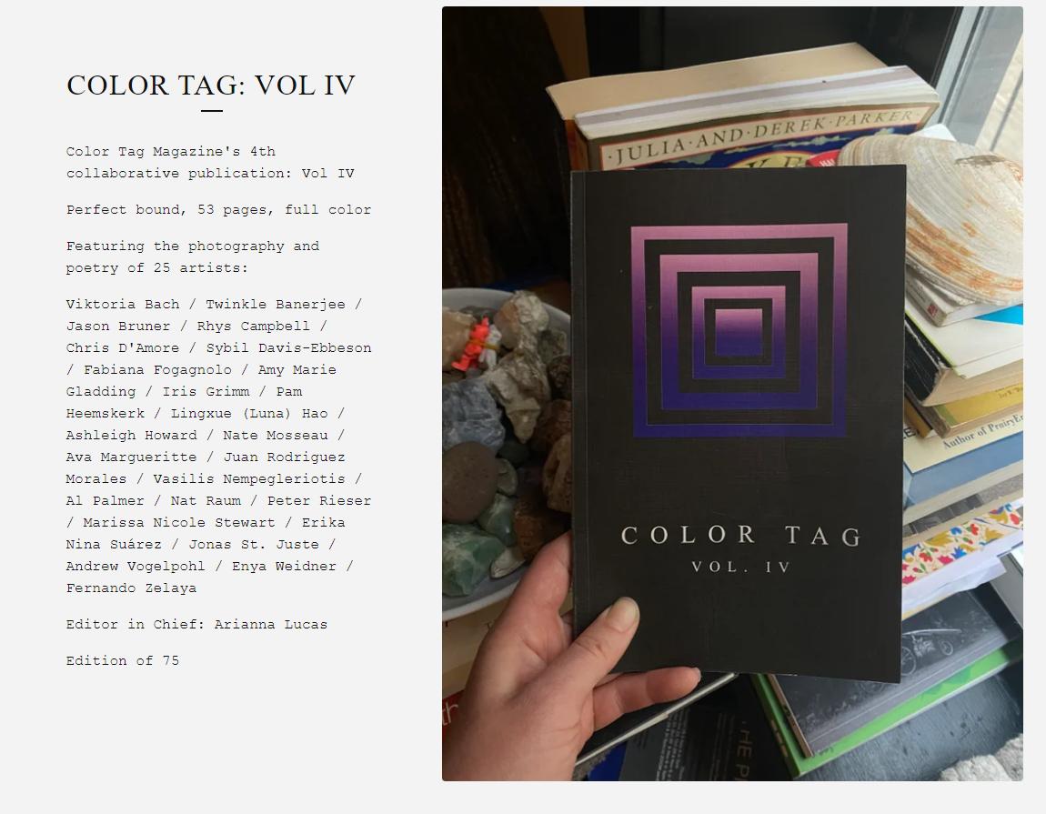 Featured in Color Tag Vol IV