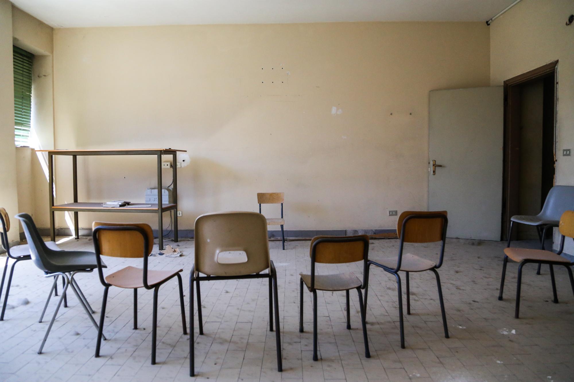 13 years without. Failure to rebuild public schools in L'Aquila