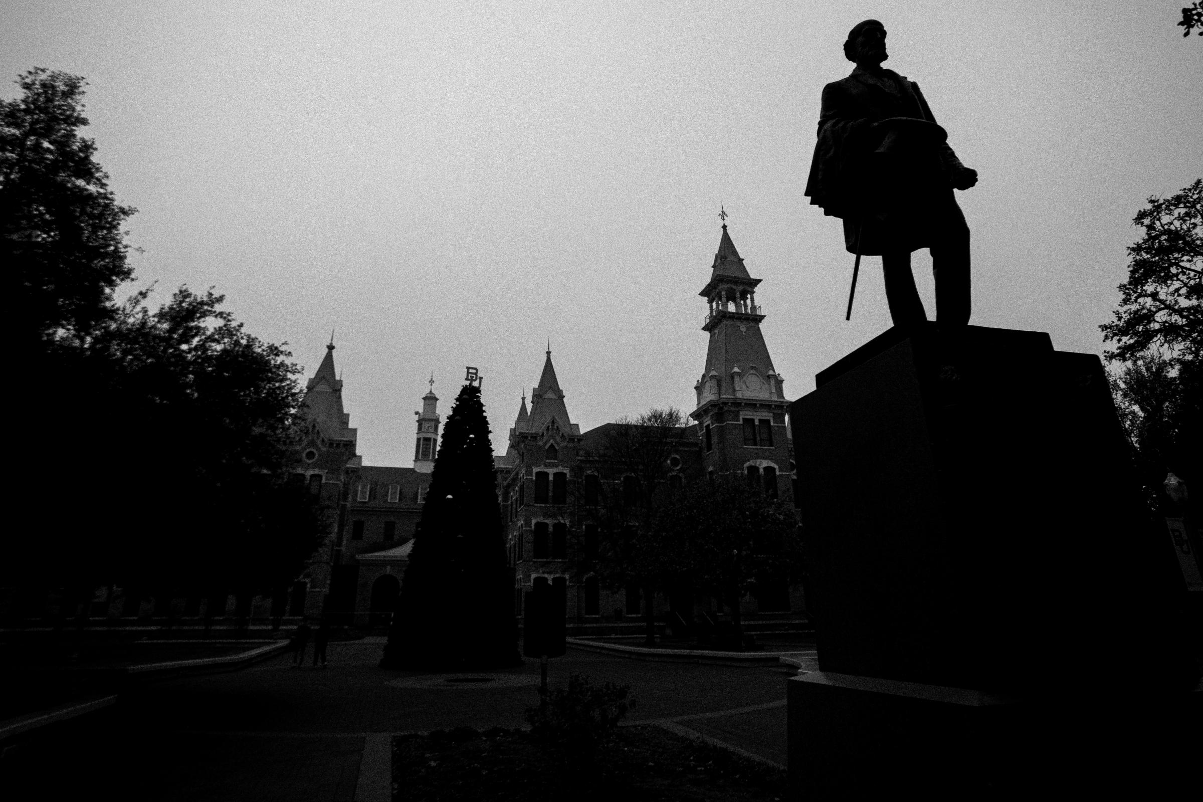 01/08/2022 - Image of a statue at the Waco, Texas Baylor, University.