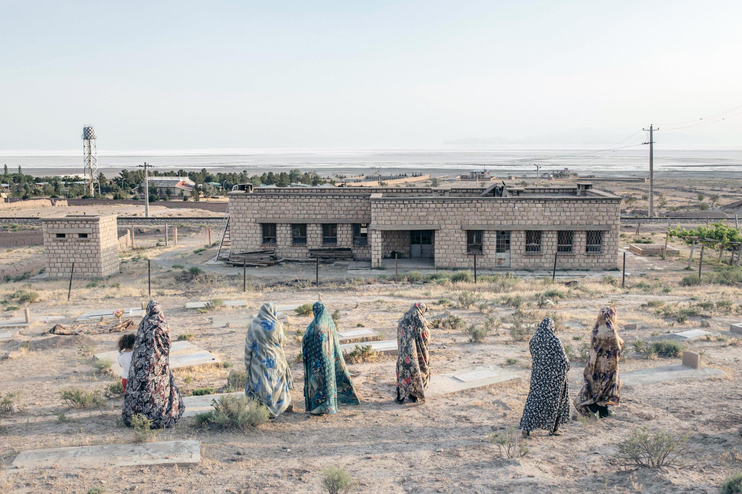 THE EYES OF EARTH (THE DEATH OF LAKE URMIA 2014-ONGOING) -   View of abandoned villas in a coastal village of Wali...
