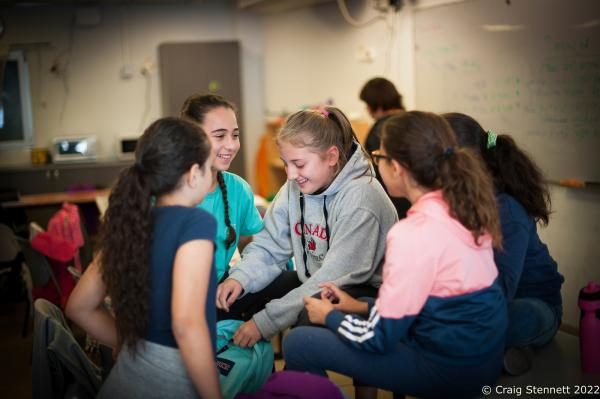 JERUSALEM, ISRAEL-OCTOBER 15: Arab and Jewish Israeli students mingle together during break time at the Jerusalem campus of the Hand in Hand School, Israel on October 15th, 2017. The Hand in Hand educational School concept was given birth in 1997 by Amin Khalaf, an Arab teacher and lecturer, and Lee Gordon, a Jewish-American social activist, after they met while working in their respective fields promoting Arab-Jewish dialogue in Israel. The schools they pioneered host an equal number of Jewish and Arab students respectively. Two teachers simultaneously in both Arabic and Hebrew teach the lessons. Judaism, Islam and also Christianity are taught with equal weight to all students, and each faith&rsquo;s respective religious holidays are also observed. Emphasis is given not only to one&rsquo;s own culture and language but also to those of the &quot;other&quot;. The children study two accounts of history: the creation of the &quot;Jewish homeland&quot; as well as the narrative of the Palestinian struggle. (Photo by Craig Stennett/Getty Images)