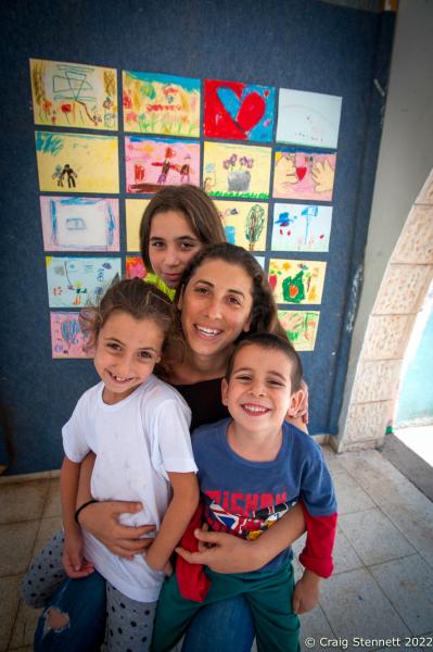 KAFR QARA, ISRAEL-MAY 30: Zohar Shachar is a Israeli Jewish parent and is with her 3 children Alon, Yasmeen and Iris at the Hand in Hand School in Wadi Ara at Kafr Quara in the Hailfa Sistrict of Israel on May 30th, 2016: &quot;The first minute i stepped inside this school i knew it was the right place for my children.&quot; The Hand in Hand educational School concept was given birth in 1997 by Amin Khalaf, an Arab teacher and lecturer, and Lee Gordon, a Jewish-American social activist, after they met while working in their respective fields promoting Arab-Jewish dialogue in Israel. The schools they pioneered host an equal number of Jewish and Arab students respectively. Two teachers simultaneously in both Arabic and Hebrew teach the lessons. Judaism, Islam and also Christianity are taught with equal weight to all students, and each faith&rsquo;s respective religious holidays are also observed. Emphasis is given not only to one&rsquo;s own culture and language but also to those of the &quot;other&quot;. The children study two accounts of history: the creation of the &quot;Jewish homeland&quot; as well as the narrative of the Palestinian struggle. (Photo by Craig Stennett/Getty Images)