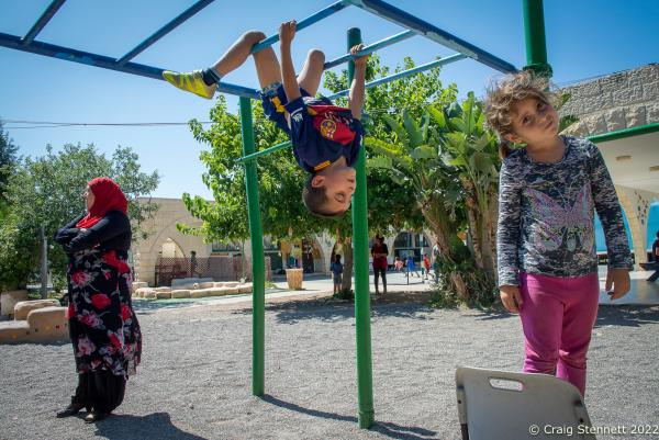 KAFR QARA, ISRAEL-MAY 30: Arab and Jewish Israeli students use the climbing frames during break time at the Wadi Ara Hand in Hand School at Kafr Qara, Haifa District, Israel on May 30th, 2016. The Hand in Hand educational School concept was given birth in 1997 by Amin Khalaf, an Arab teacher and lecturer, and Lee Gordon, a Jewish-American social activist, after they met while working in their respective fields promoting Arab-Jewish dialogue in Israel. The schools they pioneered host an equal number of Jewish and Arab students respectively. Two teachers simultaneously in both Arabic and Hebrew teach the lessons. Judaism, Islam and also Christianity are taught with equal weight to all students, and each faith&rsquo;s respective religious holidays are also observed. Emphasis is given not only to one&rsquo;s own culture and language but also to those of the &quot;other&quot;. The children study two accounts of history: the creation of the &quot;Jewish homeland&quot; as well as the narrative of the Palestinian struggle. (Photo by Craig Stennett/Getty Images)