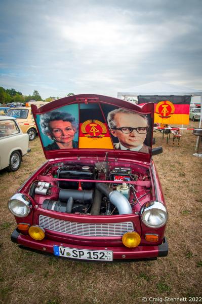Image from The Iconic East German Trabant-Getty Images - ZWICKAU, GERMANY- AUGUST 2018: Plenty of East German DDR...