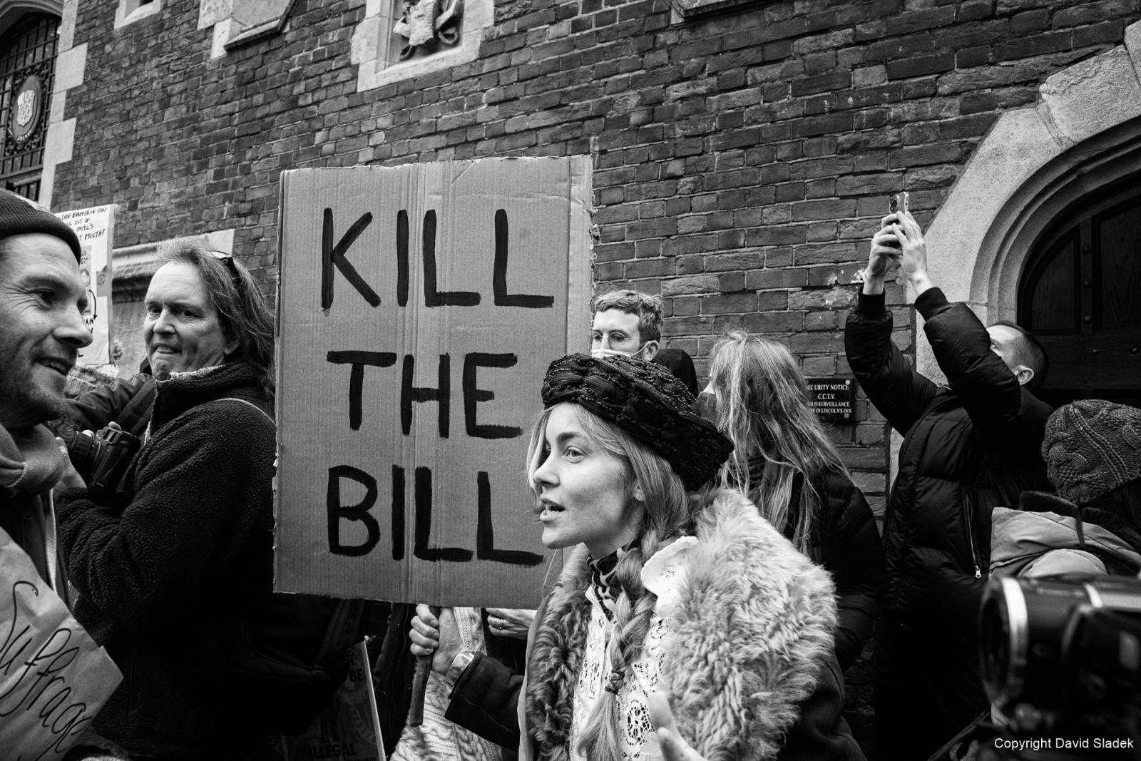 From Kill the Bill protest, London, 15/01/2022