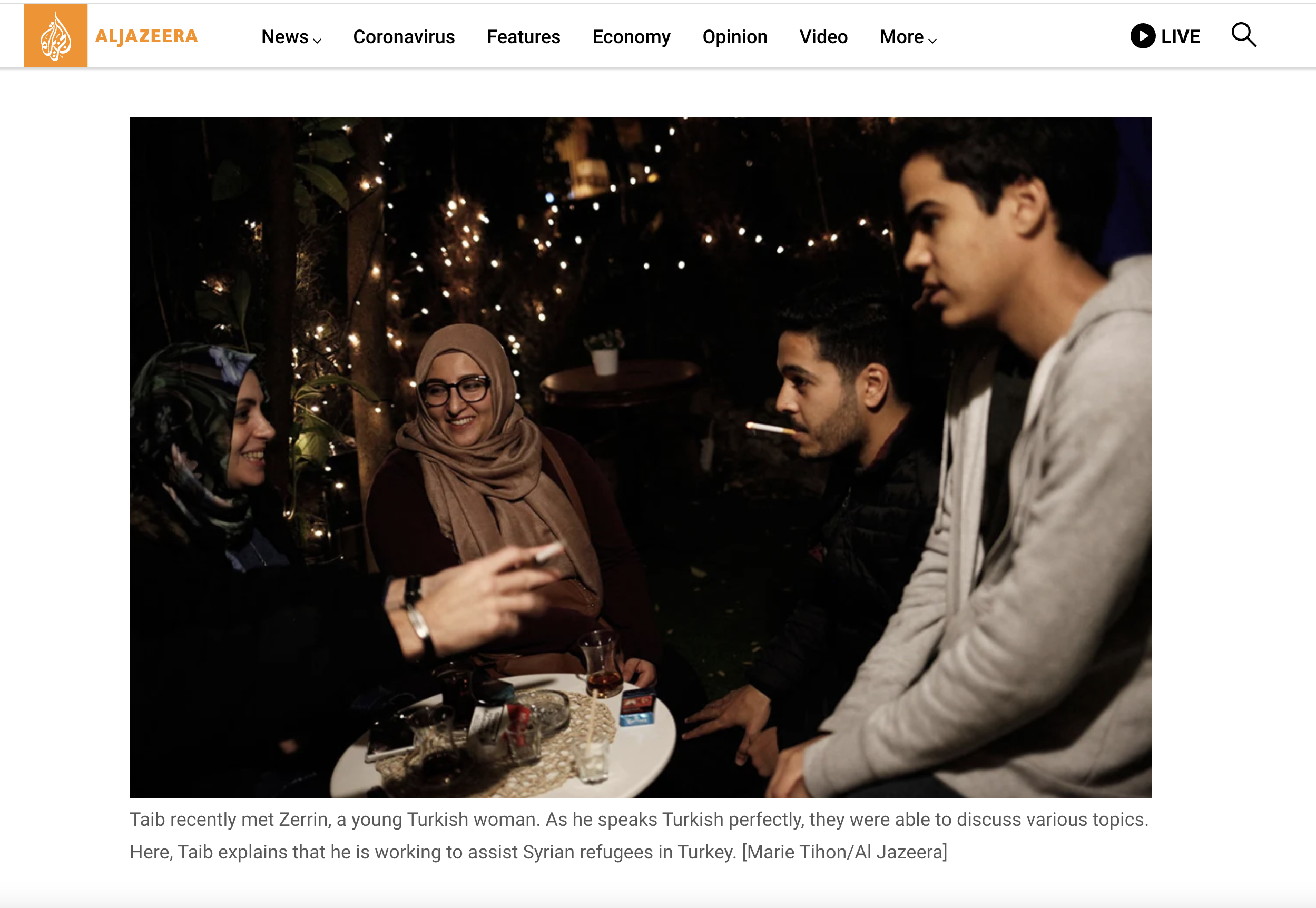 Publications - Al Jazeera "Syrian refugees rebuild their lives in...